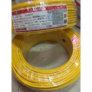 Dây điện đôi 2x0,5 2x0,75 2x1 cadi-sun chính hãng bảo hành trọn đời