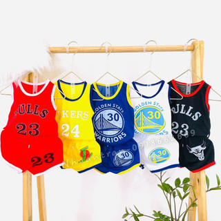 [Flash Sales] Set 5 bộ ba lỗ bóng rổ cho bé 3-13kg