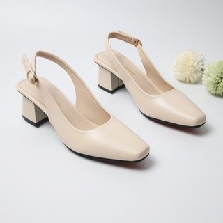 Giày sandal cao gót nữ mũi vuông êm mềm cao 5cm 5p - giày vnxk dihu