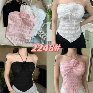 Áo bra hoa trà lưng thun dây đeo ,áo không tay buộc dây hở lưng siêu sang