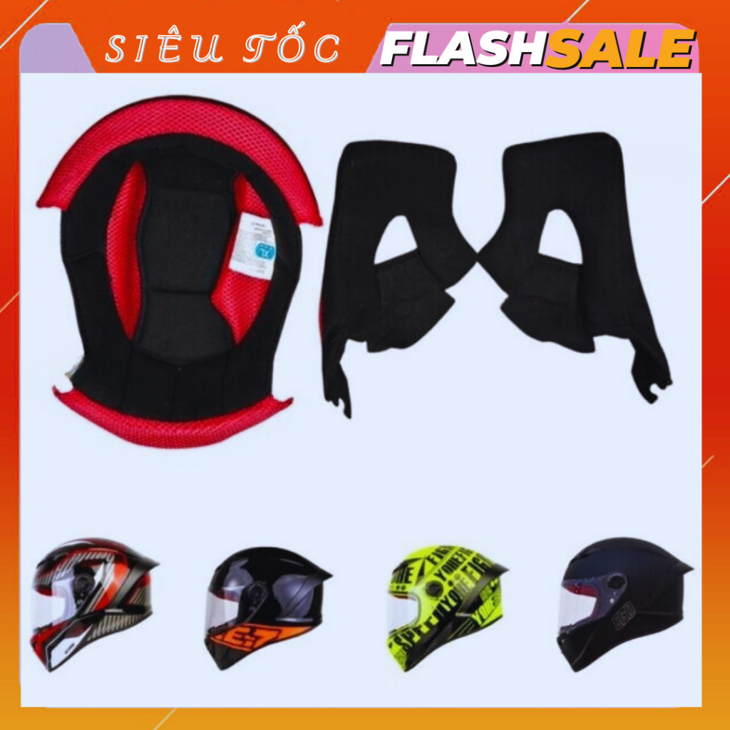 Bộ Lót Thay Thế Nón Bảo Hiểm fullface Ego E7 Chính Hãng