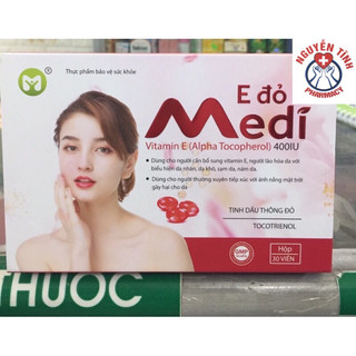 E đỏ Medi hộp 30 viên dùng 1 tháng