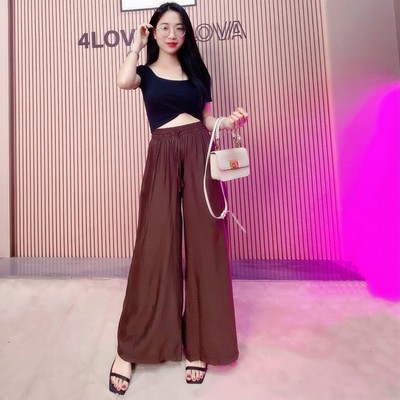 Quần ống rộng 4LOVA chất đũi mềm mại