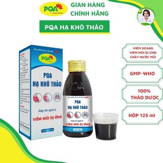 Hạ Khô Thảo PQA Hỗ Trợ Thông Mũi, Thông Thoáng Đường Thở, Viêm Mũi Dị Ứng Hộp 125ml