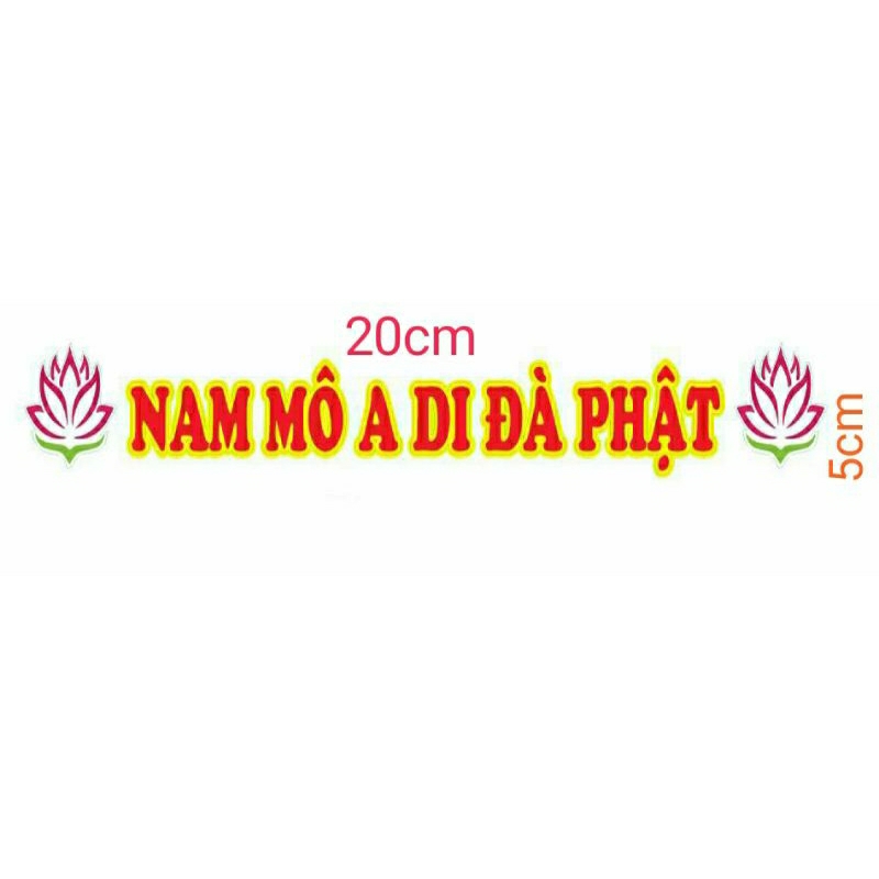 10 Decal A DI ĐÀ PHẬT nền trong