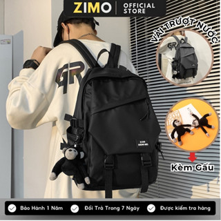 Balo đi học nam nữ chống nước mix gấu nhiều ngăn quai đệm ZIMO cặp đựng laptop 15.6inch đi làm Ba lô basic hàn quốc 554