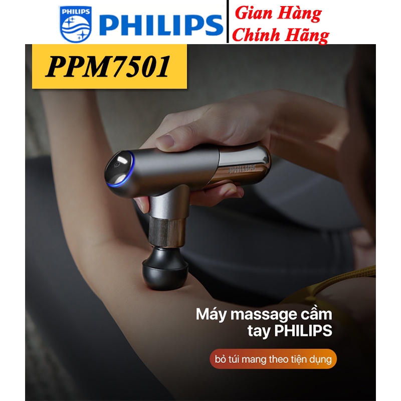 Máy Massage Cầm Tay Cao Cấp PHILIPS PPM7501 - 5 đầu massage - Hàng chính hãng