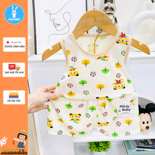 , Đồ ba lỗ tay Rabbit có nhiều hoạ tiết động vật đáng yêu, đồ bộ ở nhà cho bé, UCHI04