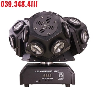 Đèn moving 3 đầu 18 bóng có laser