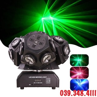 đèn moving 3 đầu 18 bóng có laser