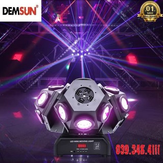 đèn moving 3 đầu 18 bóng có laser