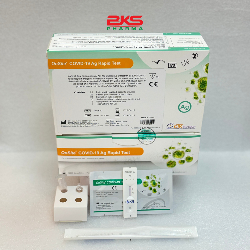 Bộ test nhanh Covid-19 Onsite-Mỹ, Bộ xét nghiệm nhanh Covid-19 Flowflex-Mỹ có chứng chỉ FDA, CE