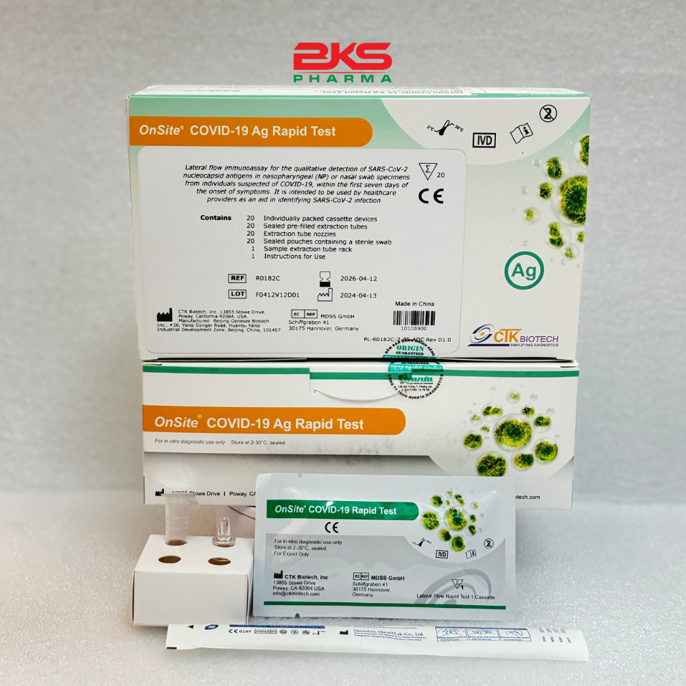 Bộ test nhanh Covid-19 Onsite-Mỹ, Bộ xét nghiệm nhanh Covid-19 Flowflex-Mỹ có chứng chỉ FDA, CE