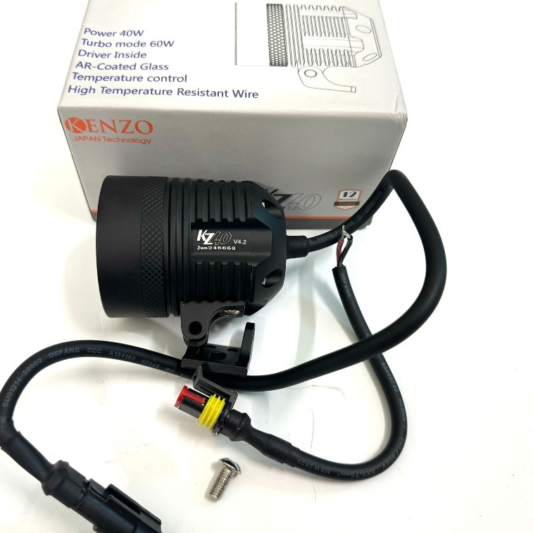 Đèn trợ sáng l4x Kenzo V40 ánh sáng trắng dành cho oto xe máy BH 1 Năm