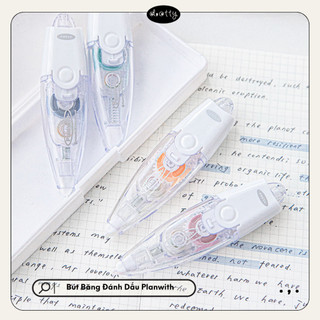 Bút Đánh Dấu Planwith Dạng Băng Xóa Kiểu Mới Có Màu Pastel, Bút Dạ Quang Đánh Dấu Nội Dung, Dotty Stationery