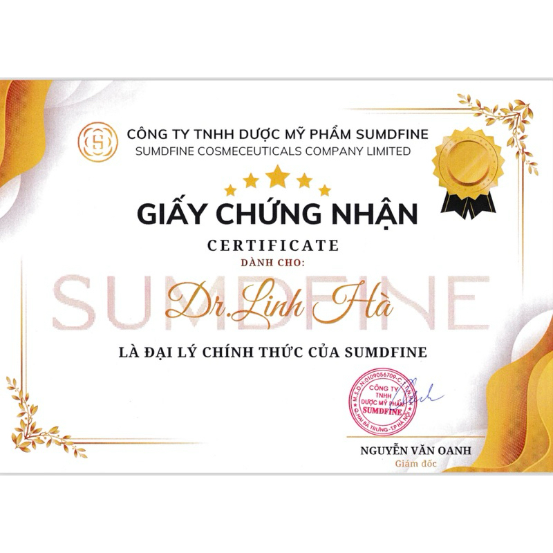 Kem Arbutin Sumdfine 5% mờ thâm nám thâm mụn sáng da