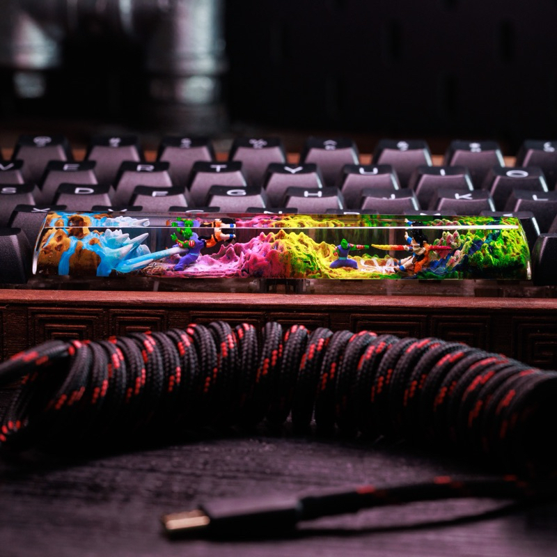 Nút space bàn phím cơ Dragon Ball, Keycap resin spacebar Dragon Ball, Keycap artisan resin handmade 