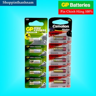Vỉ 5 viên pin A27 Camelion / GP 12V Thay Khiển Cửa Cuốn , Pin Chuông Cửa