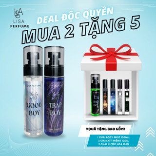[ mua 2 tặng 5 ] body mist lisaperfume chính hãng 100ml thơm lâu, tặng nước hoa, xịt thơm miệng siêu hời.