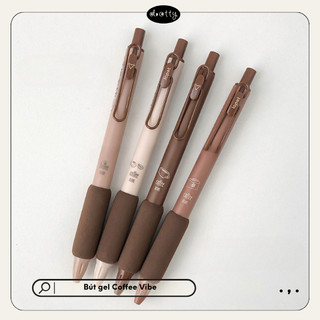 Bút Gel Mực Đen Màu Cafe. Matcha, Sky, Ngòi 0.5 Nhanh Khô, Nhiều Họa Tiết Cá Tính Cho Học Sinh, Văn Phòng - Dotty
