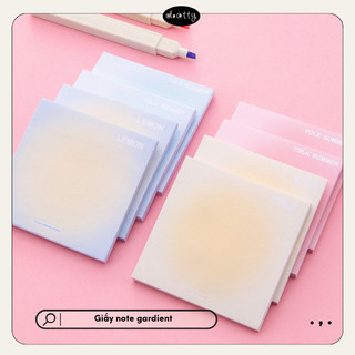 Giấy Ghi Nhớ 50 Trang Màu Gardient Cá Tính, Giấy Cao Cấp Không Nhòe Mực Hình Vuông, Dotty - Văn Phòng Phẩm Cao Cấp
