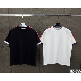 Áo thun cổ tròn nam nữ chất thun cotton co dãn 4c phun tang mạc túi rip