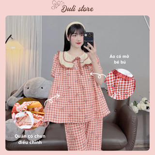 Đồ Bộ Bầu,Đồ Bộ Sau Sinh Có Mở Bé Bú Tiện Lợi Cho Mẹ 45-65kg