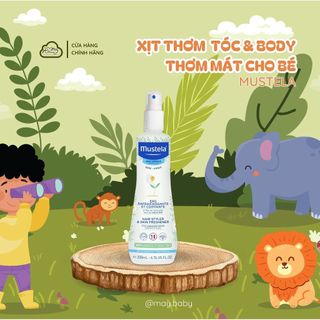 Xịt thơm tóc và cơ thể cho bé từ sơ sinh Mustela - Nội địa Pháp