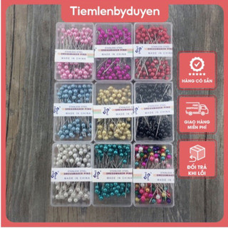 Hộp 100 Kim Gim Giữ Cố Định Vải Tiện Dụng ( màu lộn xộn )