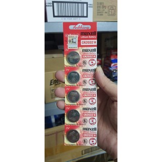 Vỉ 5 viên pin cmos cr2032 / cr 2032 3v maxell lithium dùng cho smartkey, remote