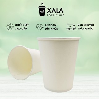  1000 Cốc giấy dùng 1 lần 9oz 270ml Ly giấy uống nước trong bàn tiệc hội nghị liên hoan đám cưới 