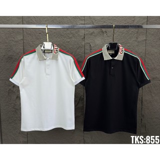Áo thun cổ bẻ.áo polo phối viền vai chất cotton co dãn 4c