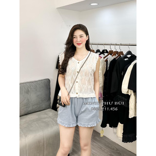 Áo ren lưới cúc gỗ QCl1 [ Sẵn ship ]