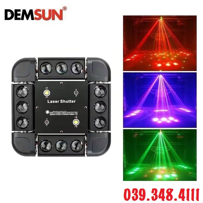đèn moving 12 mắt 3in1