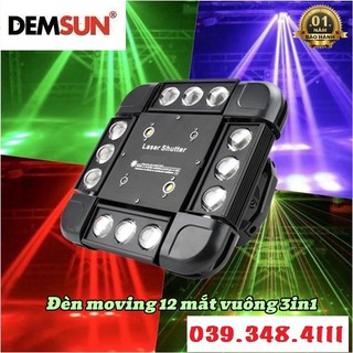 đèn moving 12 mắt 3in1