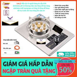 Bếp Gas Đơn 9 Đầu Đốt - Bếp Ga Đơn Chính Hãng QT FAST-Hẹn Giờ Cảm Biến Ngắt Gas Tự Động(BH 24 THÁNG)