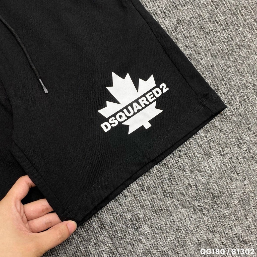 Quần Đùi Nam DSQ-2 In Logo Dsquared2 lá Phong Trắng. Quần Short Dsquared2 Form Rộng Hàng Hottrend 20