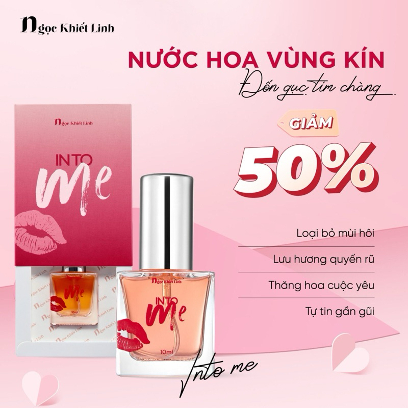 Nước Hoa Into Me, Xịt Khử Vùng Bikini, Xịt Thơm Vùng Kín 10ml, Ngọc Kiết Linh