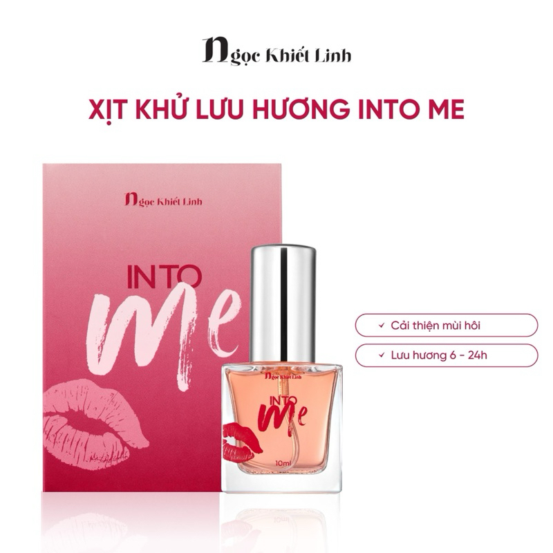 Nước Hoa Into Me, Xịt Khử Vùng Bikini, Xịt Thơm Vùng Kín 10ml, Ngọc Kiết Linh