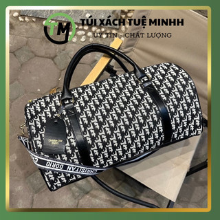 Túi du lịch,túi trống gấp gọn thổ cẩm phối quai da kèm tang treo thời trang size 50 cầm tay đeo chéo tiện lợi