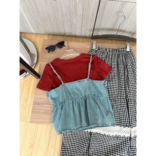 SET DENIM ÁO PULL HÀN CAO CẤP FREE SIZE