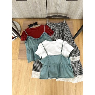 SET DENIM ÁO PULL HÀN CAO CẤP FREE SIZE