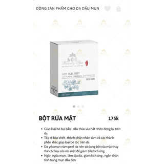Bột rửa mặt đông y sạch mụn mờ nám (MH)