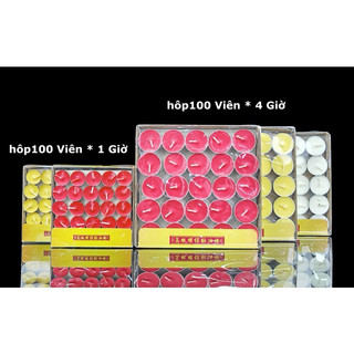 Nến sáp viên malaysia - nến đốt đèn cầy trang trí, đốt đèn xông tinh dầu thờ gian cháy từ 1h - 4h