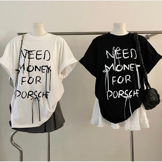 Áo phông chữ đính nơ form oversize hot hit cập bến hàng QC freesize