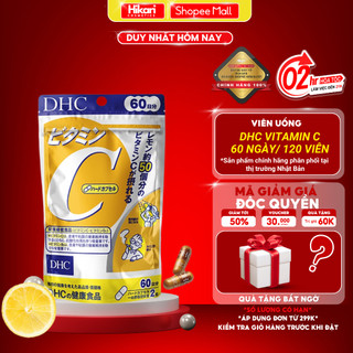 Viên uống bổ sung Vitamin C giúp sáng da mờ thâm, tăng sức đề kháng, giảm mệt mỏi 60 ngày/ 120 viên nội địa Nhật Bản