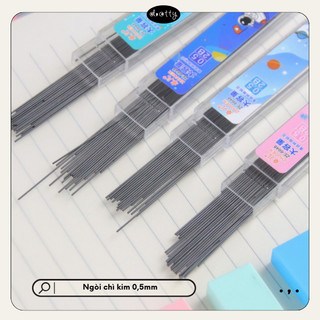 Hộp 30 Ngòi Chì Kim 2B, Ngòi Bút Chì Kim 0.5mm Cứng Cáp, Họa Tiết Vũ Trụ Dễ Thương, Dotty - Văn Phòng Phẩm
