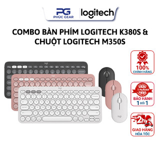 Combo bàn phím logitech k380s và chuột logitech m350s - yên tĩnh, easy-switch - hàng chính hãng