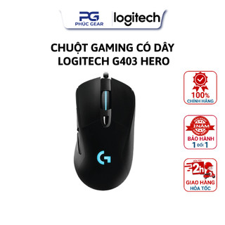 Chuột gaming có dây logitech g403 hero rgb - màu đen - bảo hành 24 tháng - hàng chính hãng