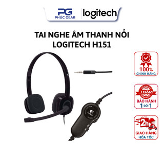 Tai nghe chụp tai logitech h151 - 1 jack 3.5mm, âm thanh nổi - bảo hành 24 tháng - hàng chính hãng